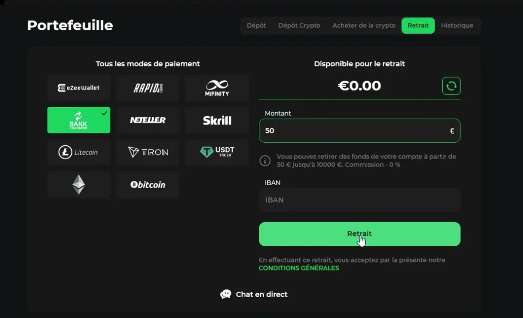 opnemen bij Betify Casino